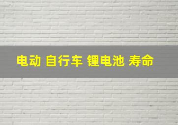 电动 自行车 锂电池 寿命